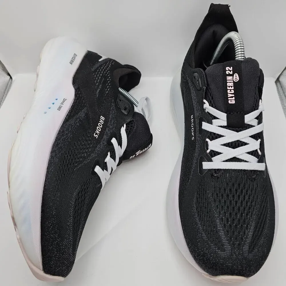 Brooks Glycerin 22 Black Orchid White Womens 9.5 Medium B UK 47.5 Running Shoes